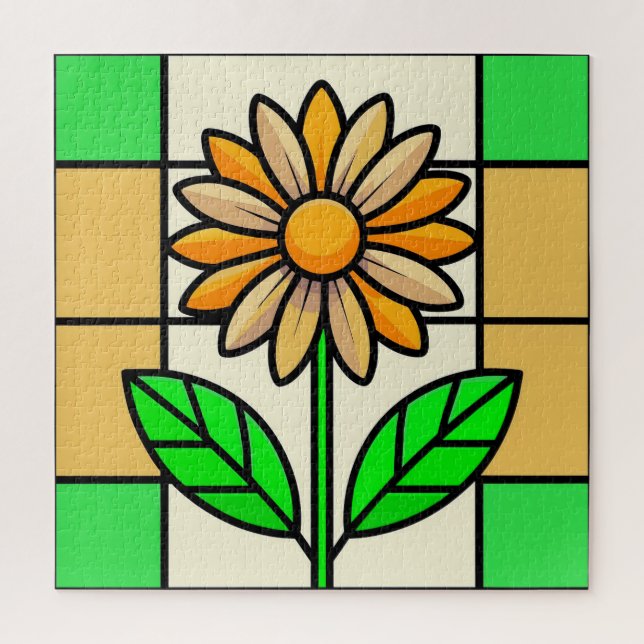 Quebra-cabeça Flor de vidro contida (Vertical)