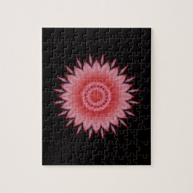 Quebra-cabeça Flor Mandala a rosa (Vertical)