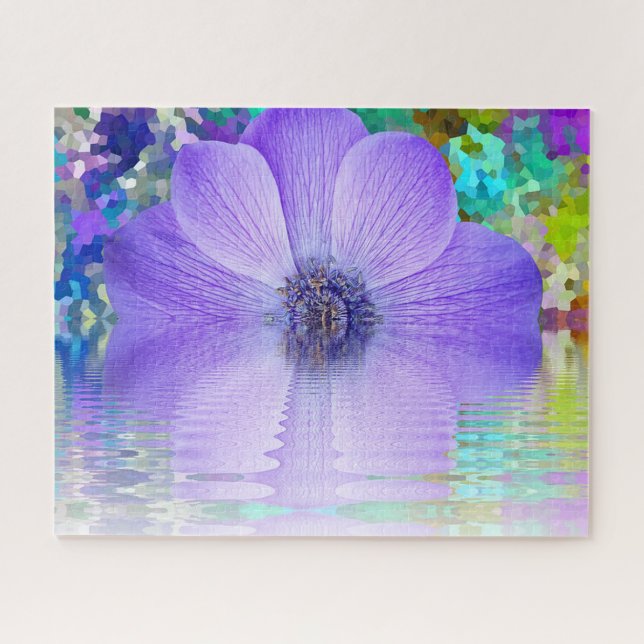 Quebra-cabeça Flor Roxo (Horizontal)