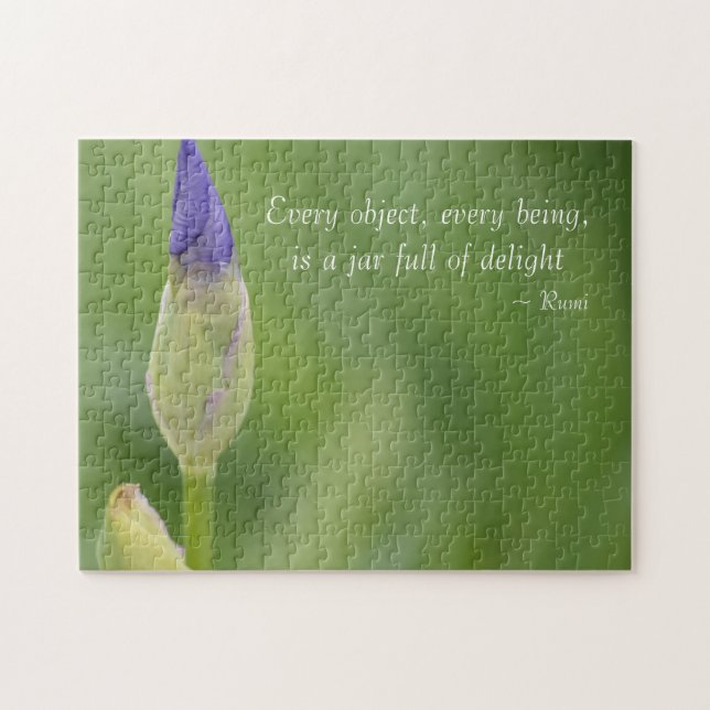 Quebra-cabeça Flor Roxo-Íris (Horizontal)