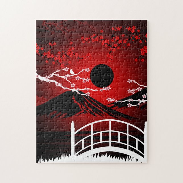 Quebra-cabeça Flor Vermelho (Vertical)