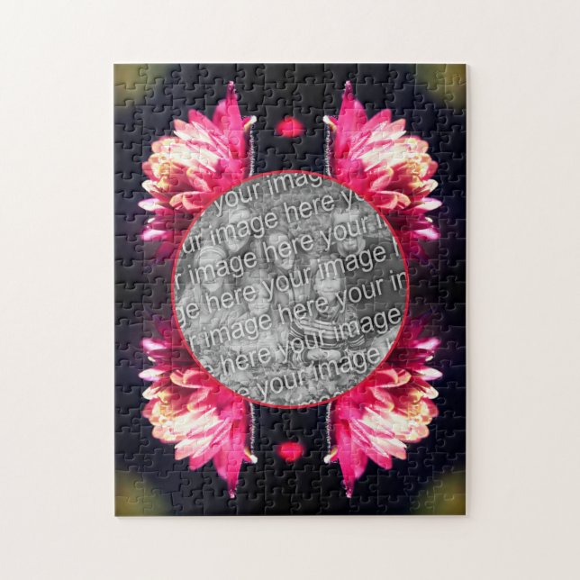 Quebra-cabeça Flor Vermelho No Quadro De Luz Solar, Adicione Sua (Vertical)