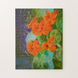 Quebra-cabeça Floração de Nastúrcio - Pastel Botânico