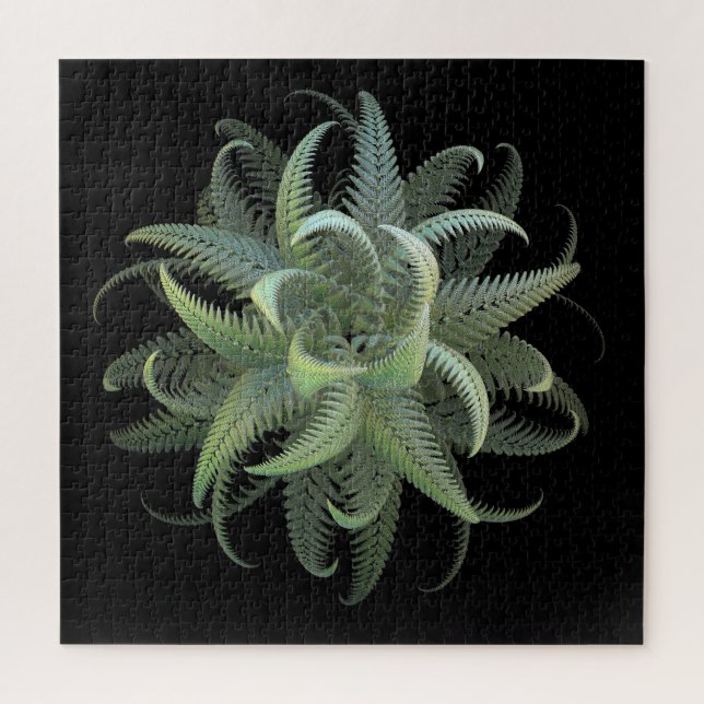 Quebra-cabeça Floração de Samambaia Fractal (Vertical)
