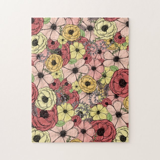 Quebra-cabeça floral  (Vertical)