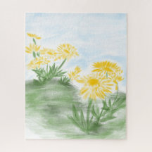 Quebra-cabeça Floral Amarelo