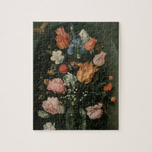 Quebra-cabeça Floral Barroco Vintage, Vaso de Flores em um Nicho