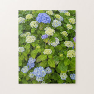 Quebra-cabeça Floral Blue Hydrangea Nature Foto