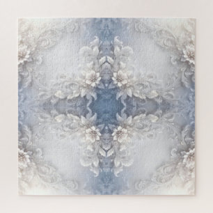 Quebra-cabeça Floral Branco Flourish