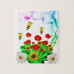 Quebra-cabeça Floral Bumblebee