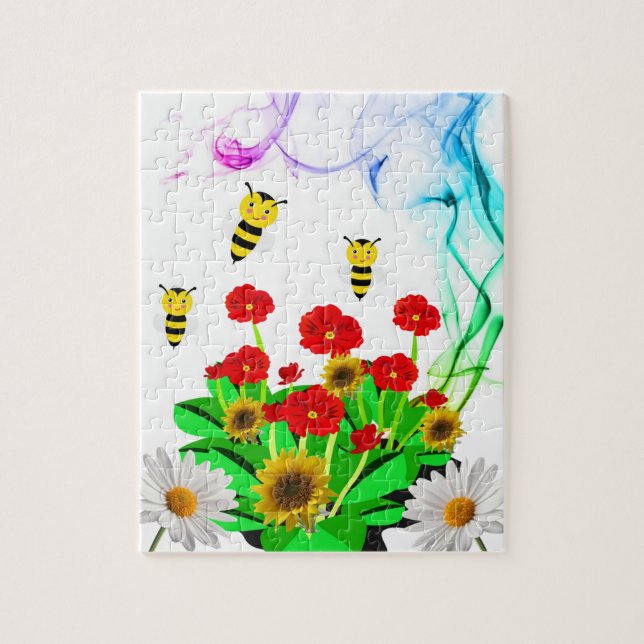 Quebra-cabeça Floral Bumblebee (Vertical)