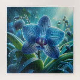 Quebra-cabeça Floral Orquídea Azul