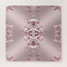 Quebra-cabeça Floral Rosa