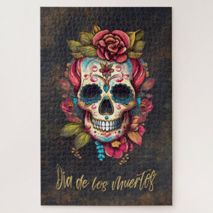 Quebra-cabeça Floral Sugar Skull Día de los Muertos Espanha