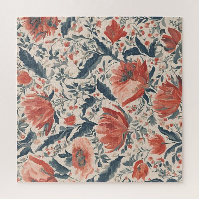 Quebra-cabeça Floral Vintage (Vertical)