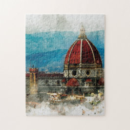 Quebra-cabeça Florence italmediterrâneo watercolor