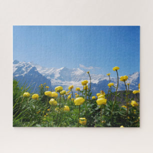 Quebra-cabeça Flores Alpes suíços Eiger Monch