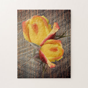 Quebra-cabeça Flores Amarelas De Rosebud A Bordo