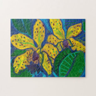 Quebra-cabeça Flores Amarelas, Pastel Pintura Floral