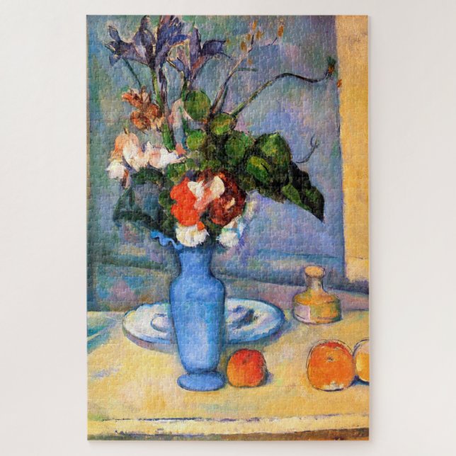Quebra-cabeça Flores Azuis, Paul Cezanne (Vertical)