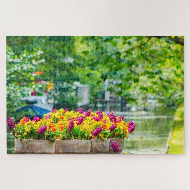 Quebra-cabeça Flores batidas com água, Países Baixos (Horizontal)