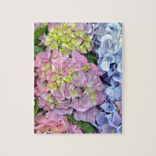 Quebra-cabeça Flores coloridas de hydrangea (Vertical)