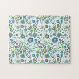 Quebra-cabeça Flores de Belo Azul Elegante