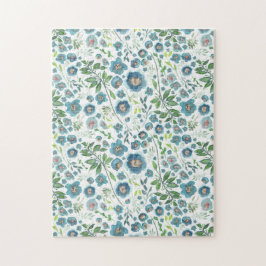 Quebra-cabeça Flores de Belo Azul Elegante