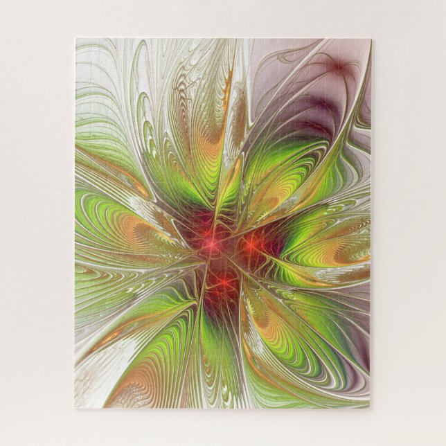 Quebra-cabeça Flores de fantasia fractal suaves e tenra (Vertical)