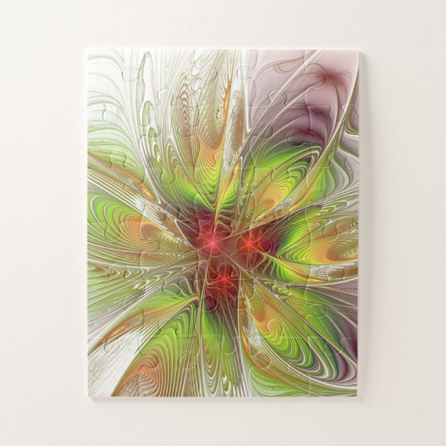 Quebra-cabeça Flores de fantasia fractal suaves e tenra (Vertical)