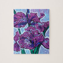 Flores De Flores Iris Flores Púrpura De Pintura Fl