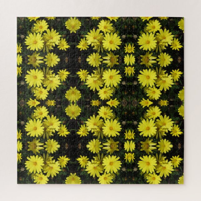 Quebra-cabeça - Flores de Jardim Amarelo (Vertical)