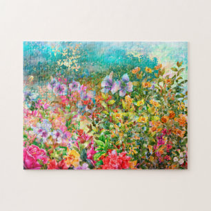 Quebra-cabeça Flores de Jardim de Água