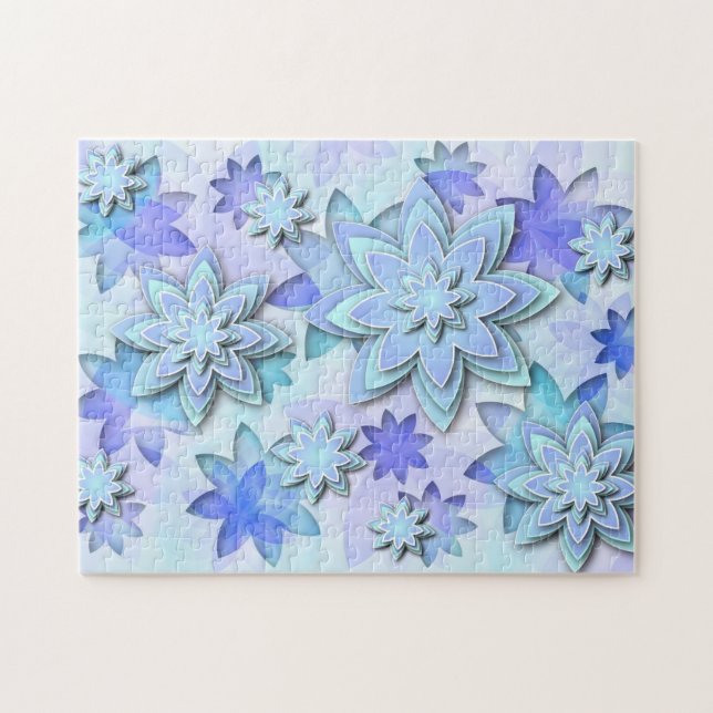 Quebra-cabeça Flores de lótus do abstrato da mandala do (Horizontal)