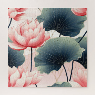 Quebra-cabeça Flores de Lotus Rosa