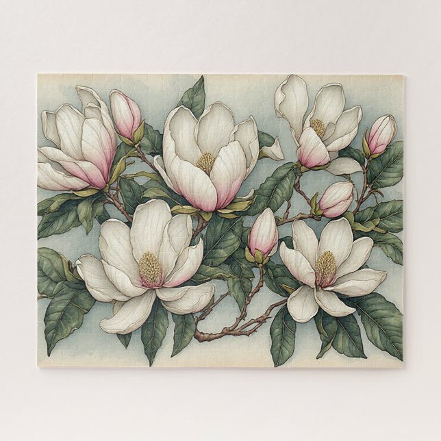 Quebra-cabeça Flores de Magnólia (Horizontal)