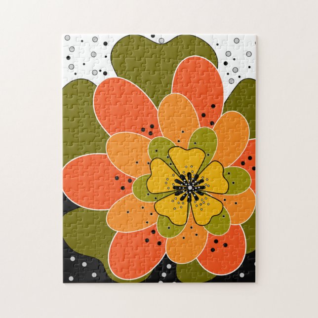 Quebra-cabeça Flores de outono, flor, latido de ilustração (Vertical)