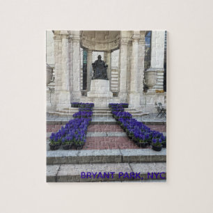 Quebra-cabeça Flores de primavera de Estátua de Bryant Park Plan
