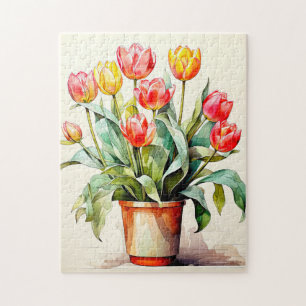 Quebra-cabeça Flores De Tulipas Recheadas