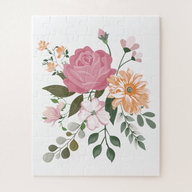 Quebra-cabeça Flores em aquarela (Vertical)