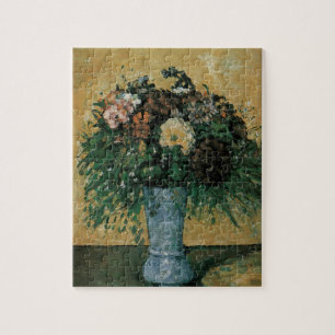 Quebra-cabeça Flores em um Vaso Azul por Paul Cezanne Vintage Ar