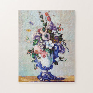 Quebra-cabeça Flores em um Vaso Rococo, Paul Cezanne