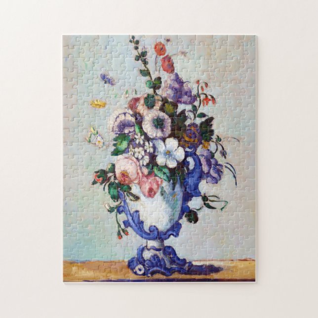 Quebra-cabeça Flores em um Vaso Rococo, Paul Cezanne (Vertical)