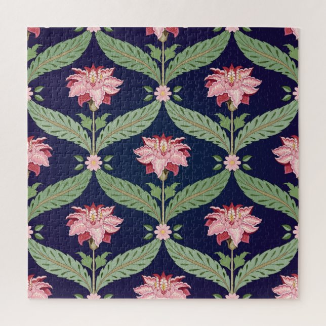Quebra-cabeça Flores Fantásticas: Motifs Indianos Escuros (Vertical)