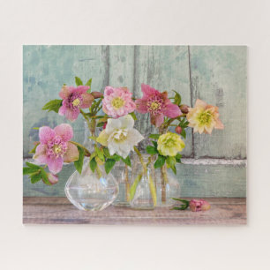 Quebra-cabeça Flores Hellebores em Vases