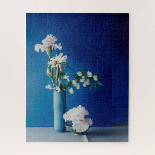 Quebra-cabeça Flores Íris branca em Vase