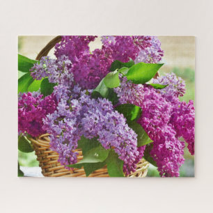 Quebra-cabeça Flores Lilacas, cor-de-rosa e Primavera púrpura, n