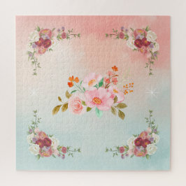 Quebra-cabeça Flores Lindas Vintage, Trabalho de arte florescent