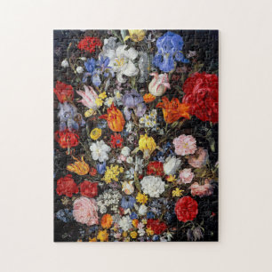 Quebra-cabeça Flores no Navio de Madeira, Jan Brueghel, o Velho