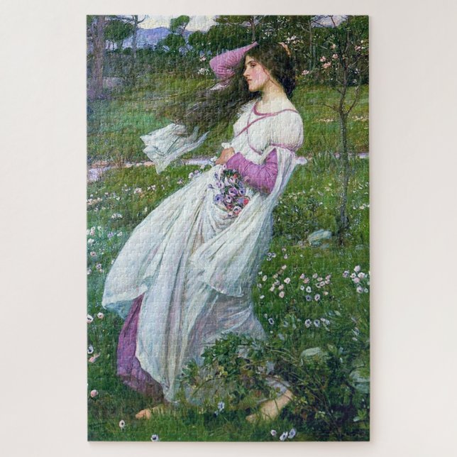 Quebra-cabeça Flores no Vento, John William Waterhouse (Vertical)